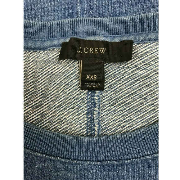 J Crew Indigo Lace Up Sweatshirt  Blue 100% Cotton - Picture 5 of 7